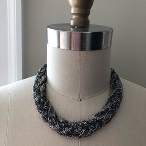3/$30 Expression from the Bay - Multi Chain Chunky Silver Toned Necklace